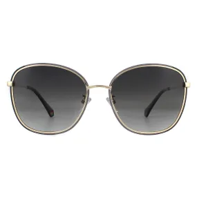 Sunglasses | Square Gold Grey Black Grey Gradient Polarized Sunglasses | Polaroid